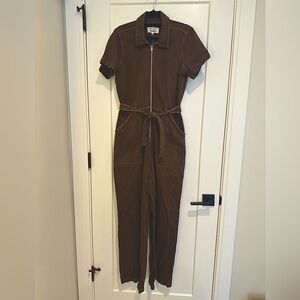 REFORMATION CASSIDY DENIM JUMPSUIT